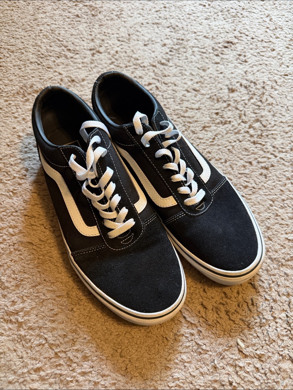 Vans Black and White Old Skool Low-Top Sneakers